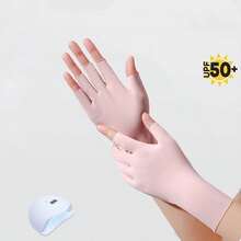 1 双女士夏季防紫外线手套，轻便舒适，适合户外运动、骑自行车、驾驶 - A - 查看 5