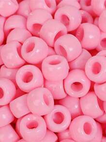 100pcs/Pack Cute Multicolor Messy Braid Beads For Girls, Hip-Hop Streetwear Style, Suitable For Graduation Ceremony