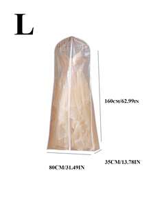 1 件透明婚纱罩，衣柜防水防尘服装袋，便携式家庭和旅行收纳袋，学校用品学校用品宿舍必需品衣服整理器衣柜整理和存储卧室