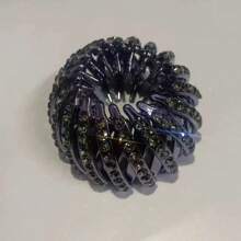 1 Peça Clipe de Cabelo Ajustável Versátil com Cristal de Ninho de Pássaro Vintage, Suporte de Coque Totalmente Com Strass de Estilo, Adequado para Coques, Rabos de Cavalo, Scrunchie Brilhante Antiderrapante, Adequado para Uso Diário, Festas de Festival, Casamentos, Atividades Esportivas e Ao Ar Livre, Acessórios de Cabelo, Grampos de Cabelo, Extensão de Coque, Criador de Coque, Penteado de Coque, Grampos de Penteado