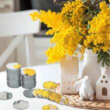 50 piezas de espejos redondos de vidrio mini de 2,5 cm para proyectos artesanales y manualidades, viajes, enmarcado, decoración de fiestas y vacaciones, decoración de mesas y postres, fondos de fiesta, marcos de fotos y marcos de imagen, y renovaciones creativas