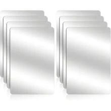 8 piezas de espejos acrílicos cuadrados de plástico irrompible, espejos de estilo de ladrillo de vidrio mini, adecuados para el aula, la oficina, manualidades del hogar Volver a la escuela