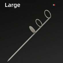 1 pieza Soporte de caña de pescar redondo y resistente, soporte vertical portátil para uso en tierra y mar, con base de doble bucle para pesca en playa y muelle