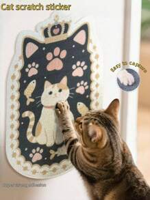 1 Stück 50 x 80cm ungleichmäßiger extra klebsamer Kratzer-Schutz für Katzen, Möbelschutz für Türen/Wände/Sofas, stoppt Kratzen von Katzen