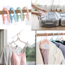10 pièces Cintres de voyage pliables - Cintres pliants et pliables portables accessoires de voyage légers Séchoir à vêtements pliable Support de séchage pour école et maison