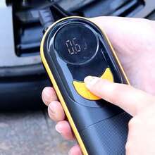 SUITU 轮胎充气机便携式空气压缩机，无线手持轮胎泵，150PSI 迷你轮胎气泵，带 LED 灯和数字显示屏，适用于汽车/摩托车/自行车/篮球，汽车必备/汽车配件/礼品 - 黑色 - 查看 7