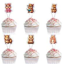 25 Pieces Of Capybara Birthday Decorations, Capybara Themed Cake And Cupcake Decorations, 7 Unique Designs Of Capybara Cake Decorations, Capybara Enthusiast Birthday Party Supplies, Shower Celebration Activities, Birthday Cake Decorations