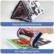 1 pièce Miroir bébé Jouets pour nourrissons 0-6 mois, développement cérébral avec livre en tissu froissé, jouets bébé haute contraste 6-18 mois garçons filles activité sensorielle tummy time