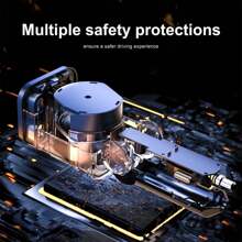 YITUMU Caricabatterie per auto retrattile 4 in 1, caricatore USB-C da 69W con porta accendisigari, compatibile con telefoni iOS e Android, con luce RGB a respiro