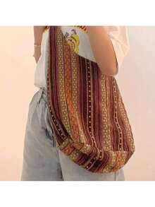 Large Capacity, Versatile  Canvas Shoulder Bag For Women - Royal Blue - View 3