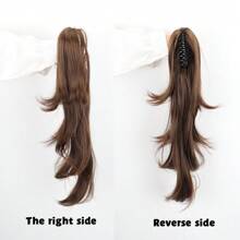 Synthetic Claw Clip Ponytail Hair Extensions Long Wavy Pony Tail False Hair For Women Horse
