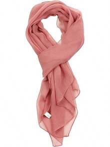 2025PANTONIGHT Long Chiffon Sheer Scarf For Womens - 071 Mauve - View 7