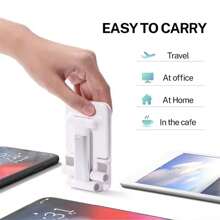 VIKEFON Foldable Mobile Phone Holder Stand Tablet Desk Mount Table Adjustable Desktop Live Slouchy Bracket Support For All Phones Compatible With IPhone, Android Phone, Gift For Birthday, Family, Friends Phone Stand, Phone Accessories Compatible With IPhone, Android Phone, Gift For Birthday, Family, Friends