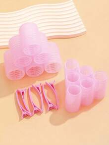 18pcs/Set Large Size Hair Rollers With Clips, Self-Gripping Curler Suitable For Long/Medium/Short Hair And Bangs, DIY Hair Curling Tool (Includes 12pcs Large Roller Tubes + 6pcs Clips), Hair Styling, Hair Stuff, Curly Hair Products ,Hair Accessories, Hair Styling Kit, Hair Tool Kit, Hairstyling Set - Multicolor - View 6