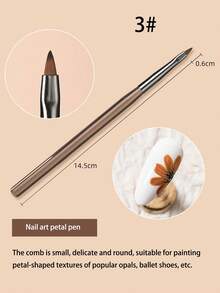 1支日式棕色系列美甲笔，双头笔，结构笔，UV凝胶指甲油笔，渐变笔，适合美甲沙龙或家庭使用