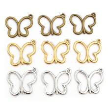 50pcs 17x20mm Hollow Butterfly Charms Pendnat Alloy Metal DIY Jewelry Making Accessories Findings For Necklace Earrings Bracelet