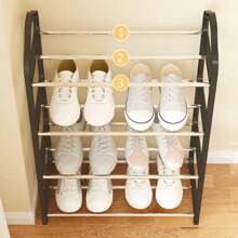 1pc 4 Tier Shoe Rack Organizer - Free-Standing Shoe Storage Cabinet For Closet, Front Door Entrance, And Entryway - Easy To Install And Space Saving