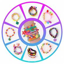 32色橡皮筋编织套装，DIY橡皮筋手链套装，适用于40、36、28、24、15格编织，可用于制作手链、礼品和工艺品 - 盒裝3 - 查看 5