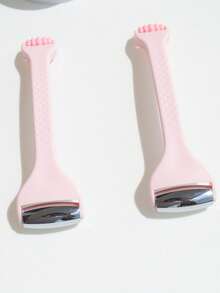 2-In-1 Facial Massage Roller - Stainless Steel Facial Massage Roller To Promote Absorption, Silicone Mini Roller For Eye Massage To Relieve Fatigue, Multi-Functional Massage Roller 2-In-1, Portable Body & Facial Massage Tool For Relaxation, Great For Travel - Multicolor - View 5