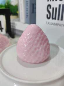 1pc Red Strawberry Squeezy Stress Ball, Soft Silicone-Like Texture, High-Quality Handmade Anti-Stress DIY Squeeze Toy