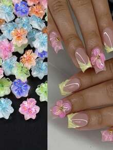 50 Phụ kiện trang trí móng tay hình hoa băng phát sáng trong bóng tối, cánh hoa nhựa 3D trong suốt nhiều màu sắc, đồ trang trí móng tay nghệ thuật kiểu đá giả kim cương cho móng tay, móng chân và thiết kế móng tay tự làm, phụ kiện làm móng, đồ dùng làm móng, đá quý làm móng - Nhiều màu - Xem 4