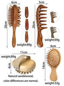 1pc Random Acupoint Massager Scalp Massage Comb, Wooden Air Cushion Brush, Full Body Meridian Massage Tool