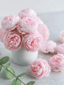 6/12/24pcs Artificial Peony Flowers Simulated Peony Flower Heads With Stems For Wedding Party Decoration, Cake Decoration And Home Living Room Table Centerpieces,Fake Plants,Fall Decor,Room,Desk,Garden Decor,Room Decoration Stuff