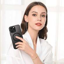 Mida Style Funda Mate Magnética Compatible Con iPhone Protector Cámara Uso Rudo Ligera - Negro - Ver 6
