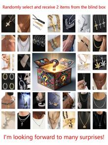 Zufälliges Geschenkbox, Überraschungsgeschenkbox - Zufällig ausgewählt und erhalte 2 Artikel. Die Halskette darin hat ein einzigartiges Design. Öffne diese Glücksgeschenkbox und starte deinen Glücksmoment. Ideal als Urlaubsgeschenk und auch als Geburtstagsgeschenk für Männer geeignet. Du wirst definitiv eine Überraschung erhalten!