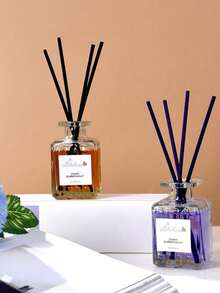 1/2 pièces Diffuseur d'arôme romantique, huile essentielle, parfum de lavande, pêche et oud, rafraîchisseur d'air pour la maison et la chambre à coucher, diffuseur en rotin, bureau et maison, article essentiel pour les vacances, décoration parfumée désodorisant, cadeau pour la petite amie/la Saint-Valentin/Noël - Divers parfums - Voir 8