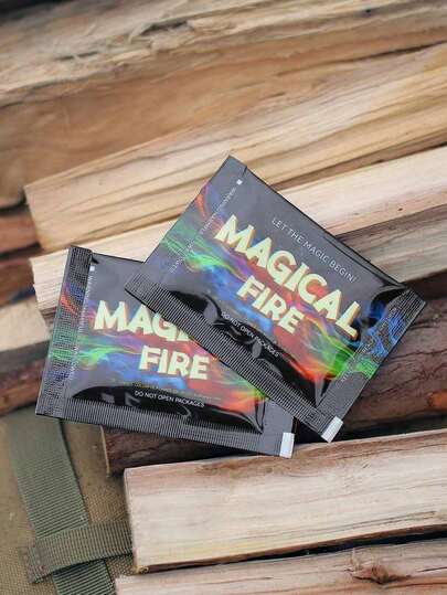 Flame Changing Bag, Suitable For Fire Pit, Magic Flame Changing Set, Suitable For Camping, Campfire, Fire Pit And Outdoor Fireplace, Campfire Accessories That Create Surprise And Atmosphere, Magical Colorful Flame Bag