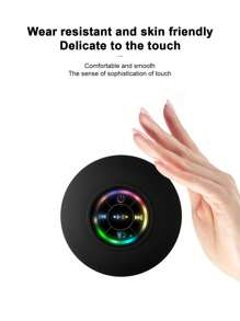 Altavoz Bluetooth impermeable para baño con iluminación LED y ventosa grande, altavoz Bluetooth portátil impermeable