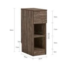 SoBuy Bedside Table With Drawer For Box Spring Bed, Sofa Table, Side Table, Narrow Telephone Table, Bedside Cabinet, Bedside Table, W X H X D Approx.: 20 X 60 X 35 Cm FBT111 - Mocha Brown - View 3