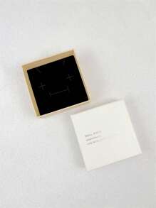 1pc S925 Sterling Silver Side Cross Pendant Necklace - Elegant Jewelry Gift For Women/Girls, Suitable For Everyday Wear