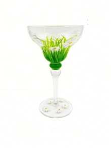 1 pieza, 250ML, Vaso de cristal rojo para vino tinto, vaso para cóctel, vaso para margarita, pintado a mano de forma artificial, adecuado para el hogar, reuniones festivas y fiestas - Margarita - Ver 13