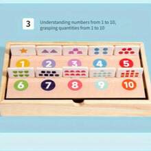 Wooden Multifunctional Matching Box, Shadow, Color, Shape And Quantity Matching Game Toy Set, Suitable For 3-4.5 Years Old Boys And Girls, Early Education And Intellectual Toy