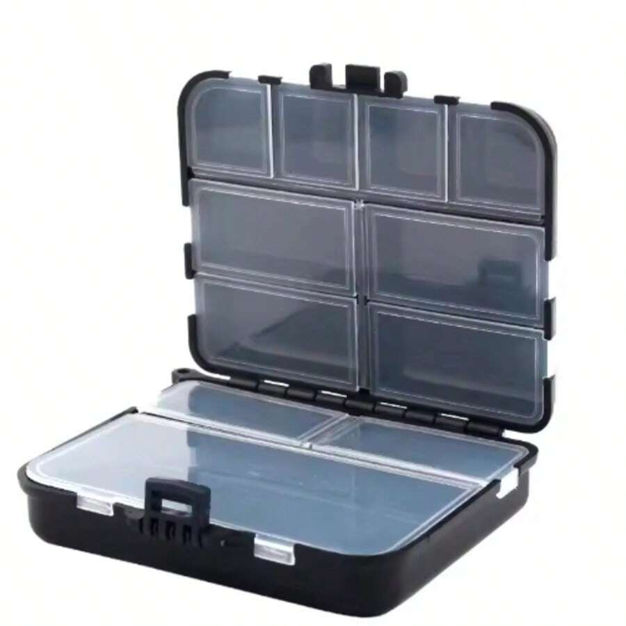 Compact Fishing Organizer Case 11x8x3 Cm - 黑色 - 查看 1
