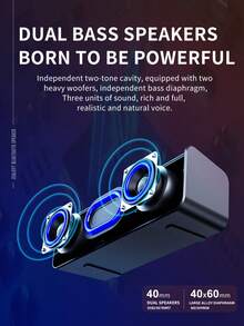 ZEALOT S31 10W Wireless Speaker, Portable Bluetooth Speaker For Outdoor, 1800mAh Long-Lasting Battery Up To 8 Hours Playtime, Compatible With Smartphone/Tablet/TV, Supports SD Card/USB/AUX Input, Pairing Function, Suitable For Car/Outdoor/Camping/Beach/Party - Black - View 4