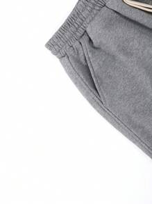 Set di tre pezzi di pantaloncini da uomo in cotone basic, stile college a coste con blocchi di colore, nuovi pantaloncini da uomo in primavera ed estate, morbidi e traspiranti, color caramello + grigio floreale + albicocca chiaro.