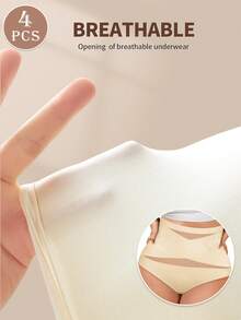 MIOTAN 4 قطع شراشف نسائية ذات خصر عالي، مُشَكَّلَة بشكل متقاطع ، بدون غرز ، للسيطرة على البطن - متعدد الألوان - مشاهدة 6