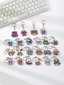 1 件亚克力可爱卡通 Dandy'S World 紫色视频游戏主题钥匙扣吊坠背包装饰/包包配件/书包配件/钱包吊坠/朋友礼物汽车配件包饰背包适合学校哥特 Y2k - 彩色 - 查看 1