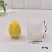 1pc Tulip Flower Silicone Mold, Candle Mold - White - View 2