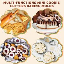 24/30pcs Cookie Cutter Set In Tin Box, Mini Stainless Steel Cookie/Pastry Cutters In Heart, Star, Round, Flower, Teardrop Shapes For Baking Cookies, Soft Candies, Fondant Cake Decorations