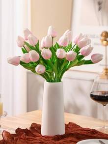10 件逼真的人造郁金香花，家居装饰，婚礼装饰，母亲节礼物