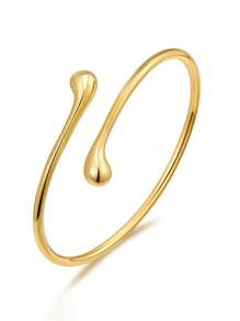 1 Piece Of European And American Design Open Armchain Fashionable Arm Ring Liquid Wind Element Ring Water Droplet Metal Arm Bracelet Suitable For Women To Wear On Daily Outings And Vacations (Do Not Break When Wearing It)