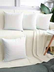 2/4/6pcs Soft Classic Style Lightweight Machine-Washable Luxurious Throw Pillow Covers Set,Solid Smooth Contemporary Hidden Zipper Closure High-Grade Pillowcases For Sofa Living Room Bedroom Decorative Cushions,Christmas Gifts,4 Sizes,(No Pillow Core)