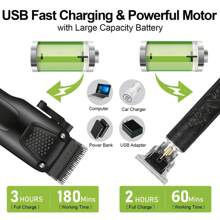 4pcs Men's Hair Clipper Set - Professional USB Rechargeable Grooming Kit With Nose Trimmer, Electric Shaver, Detail Trimmer, Ideal Father's Day Gift, All Support USB Charging, Equipped With Limit Combs, Valentine's Day Gift