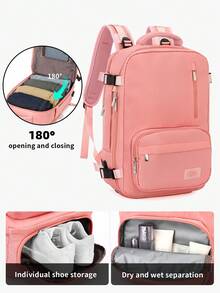 Manual Pump + Airbag + Backpack – Large Travel Backpack For Men & Women, Airline-Approved, Gym Backpack, Business Laptop Daypack, College Back-To-School Bag For School School Accessories School Stuff - Multicolor - View 4