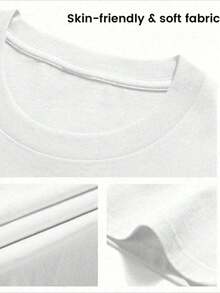 Austin Texas Label Shirt, Vodka Alcohol Shirt, Tito'S Fan Gift, Loose Style For Women, Perfect For Holiday Parties & Gift,100% Cotton Oversized Short Sleeve Classic Heavy Cotton T Shirt Printed Graphic Tee Women's Casual Short-Sleeved Top - 白色 - 查看 5