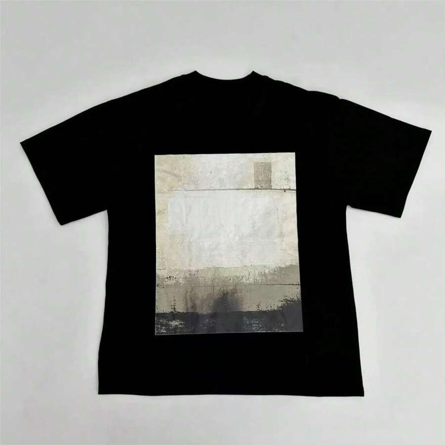 Fashion-FAR ARCHIVE Collaboration Playboicartl DestroyeLonely Album Limited Edition Short Sleeved T-Shirt Around Same Gender Design Tops - Black - View 1